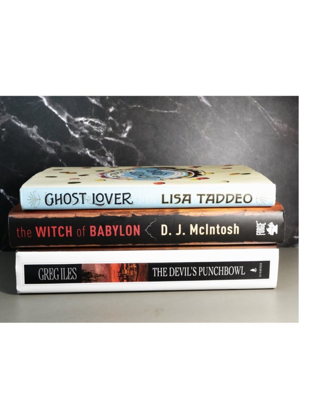 Set Of 3 Hardcover Books To Use For Halloween Display Witch Ghost Devil